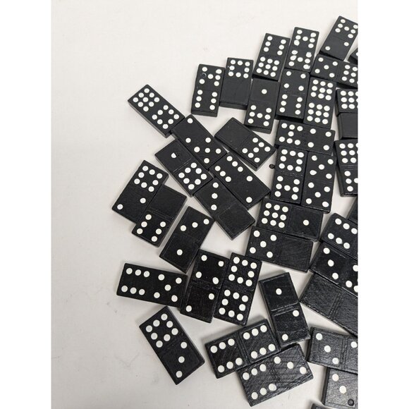 Vintage 55 Pieces Double Nine Wooden Dominos replacements - Picture 2 of 4